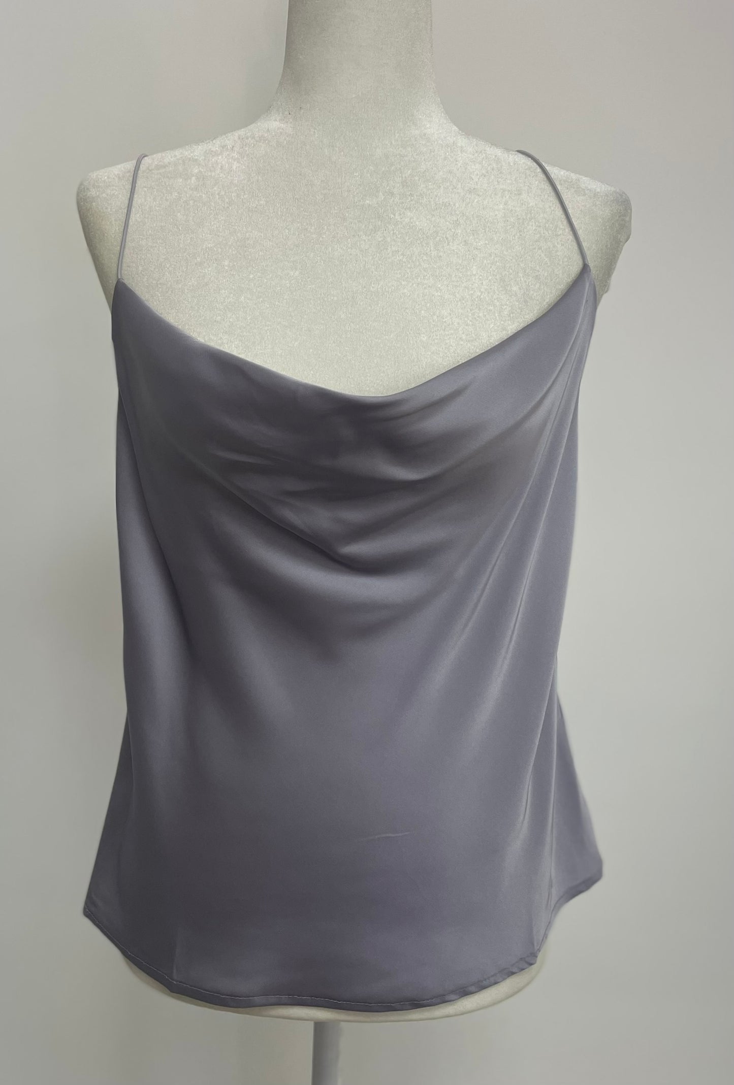 BLUSA SATIN GRIS/ROSA