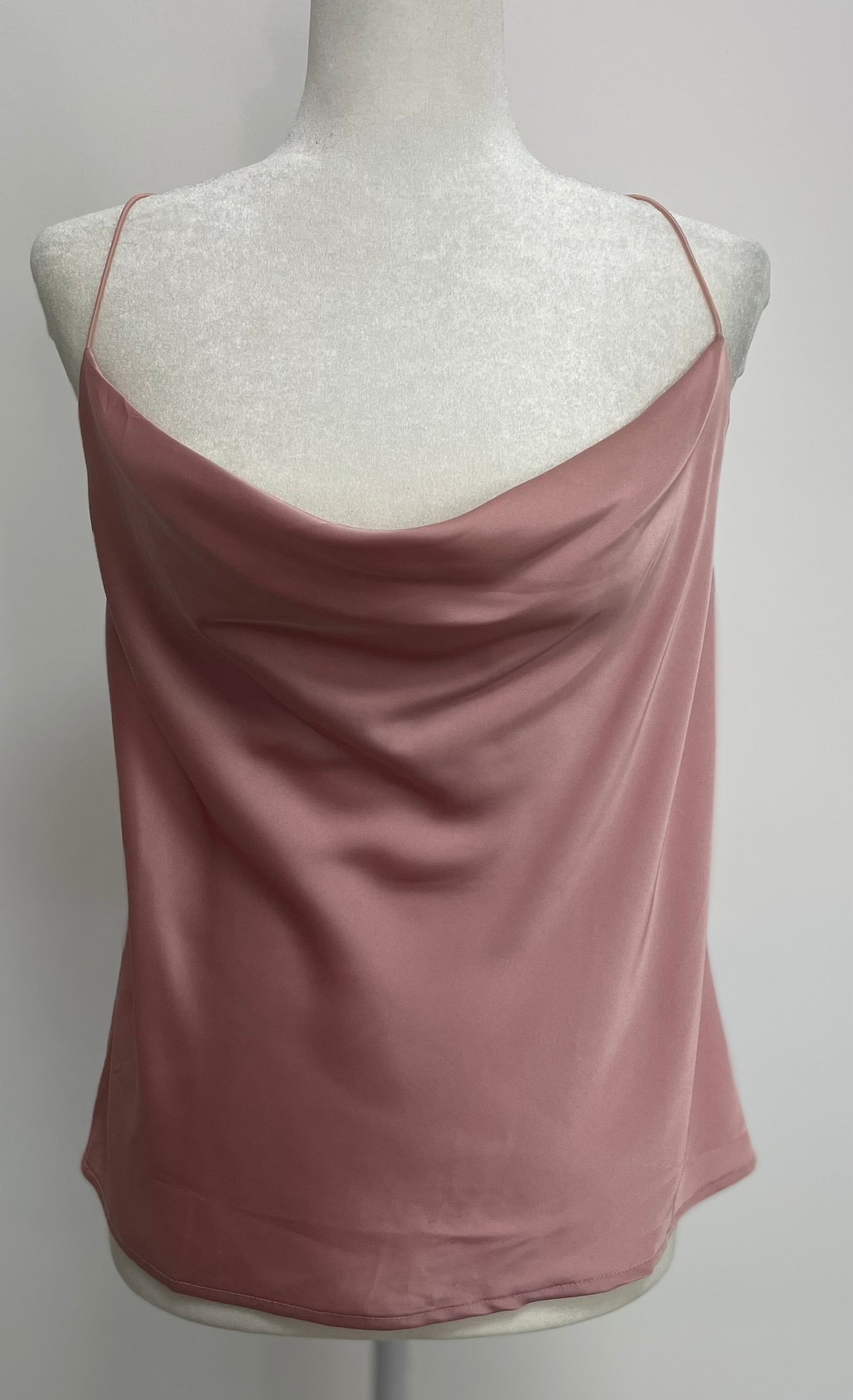 BLUSA SATIN GRIS/ROSA