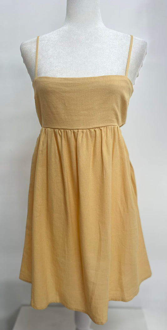 VESTIDO CORTO AMARILLO